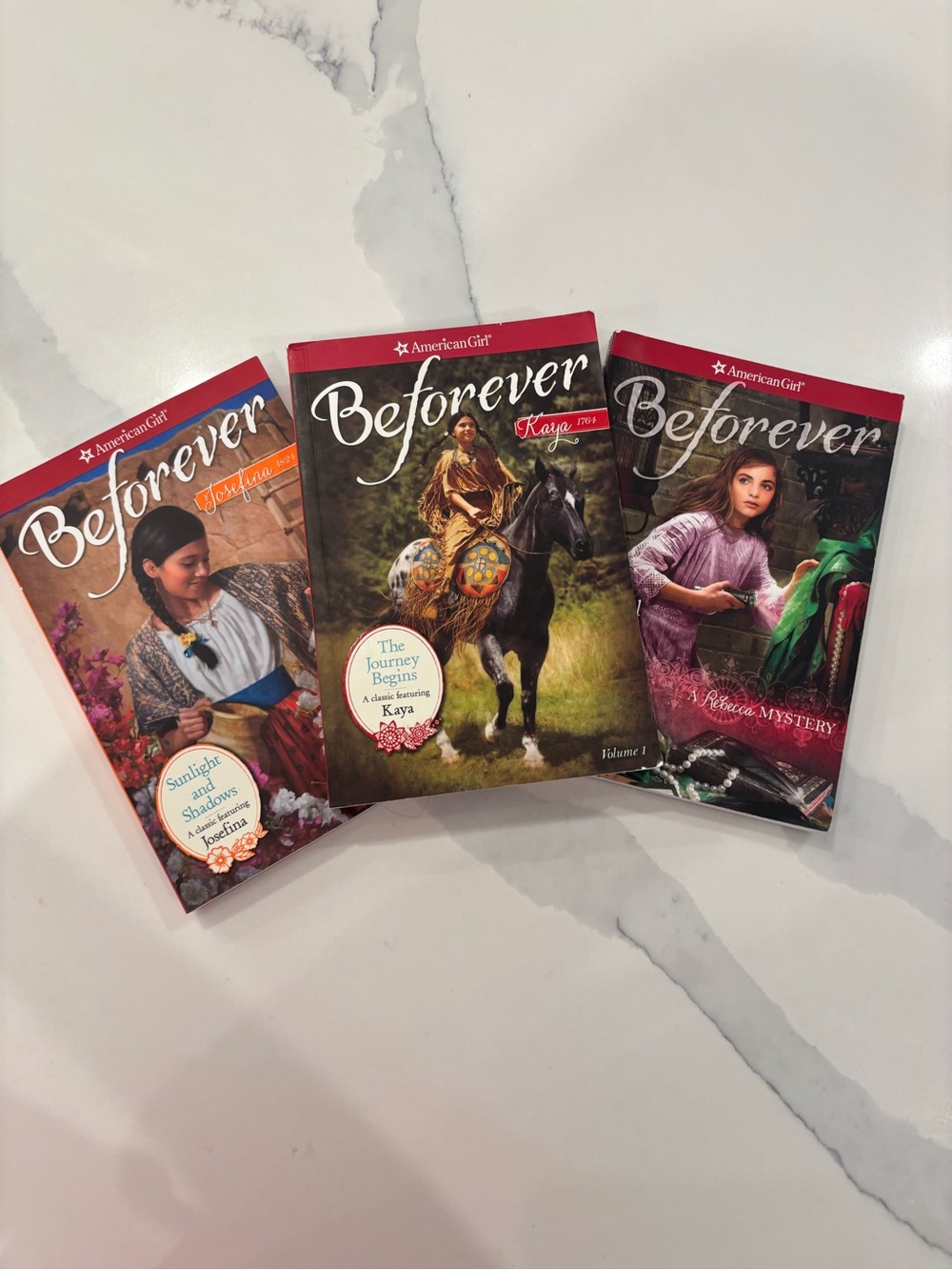 American Girl Beforever Book Trio - Red and Orange Accents